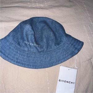 Givnchy Denim Bucket Hat Sz 55